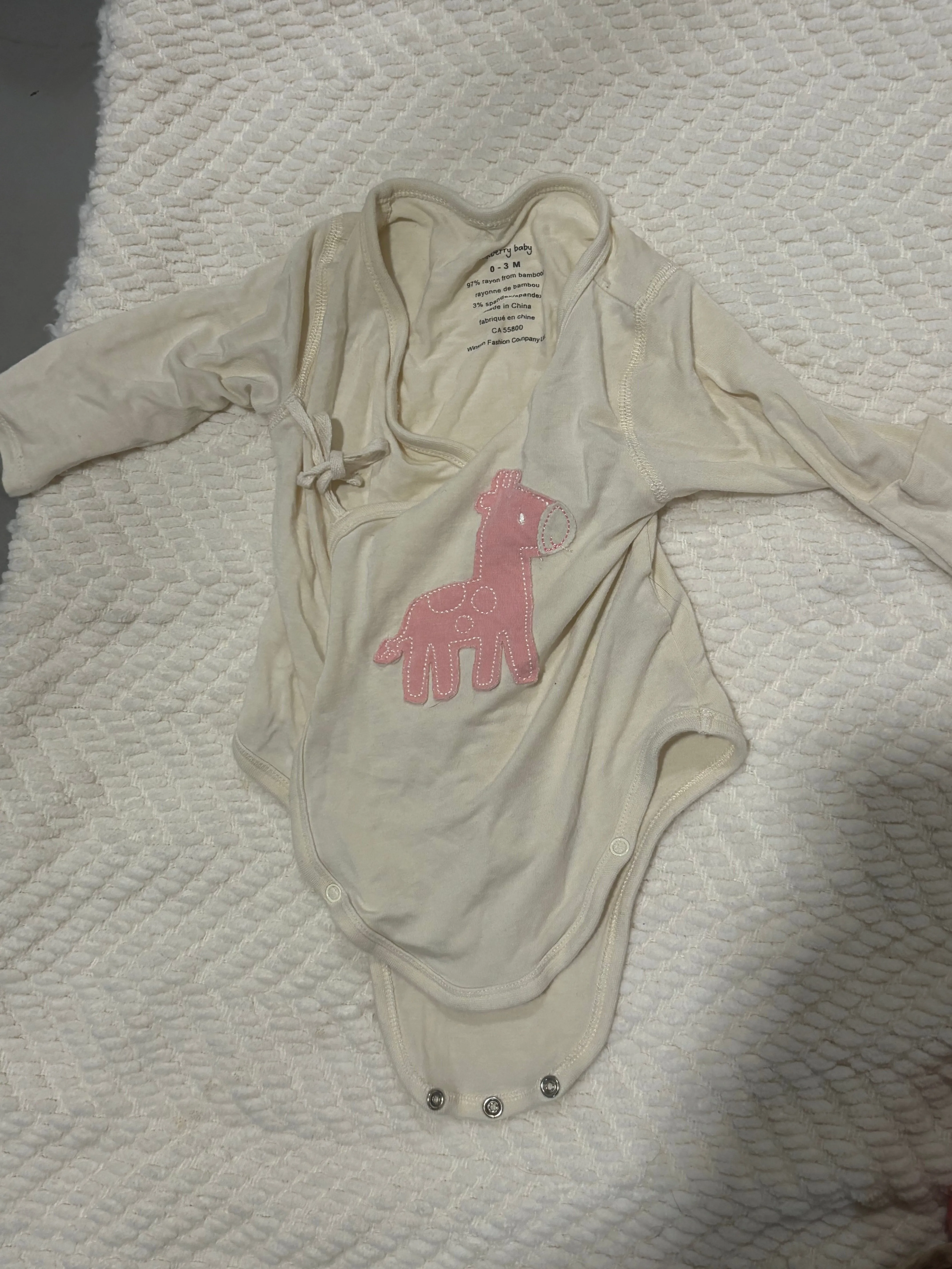 0-3 bodysuit bamboo, Kids 3 Month (0-3M)
