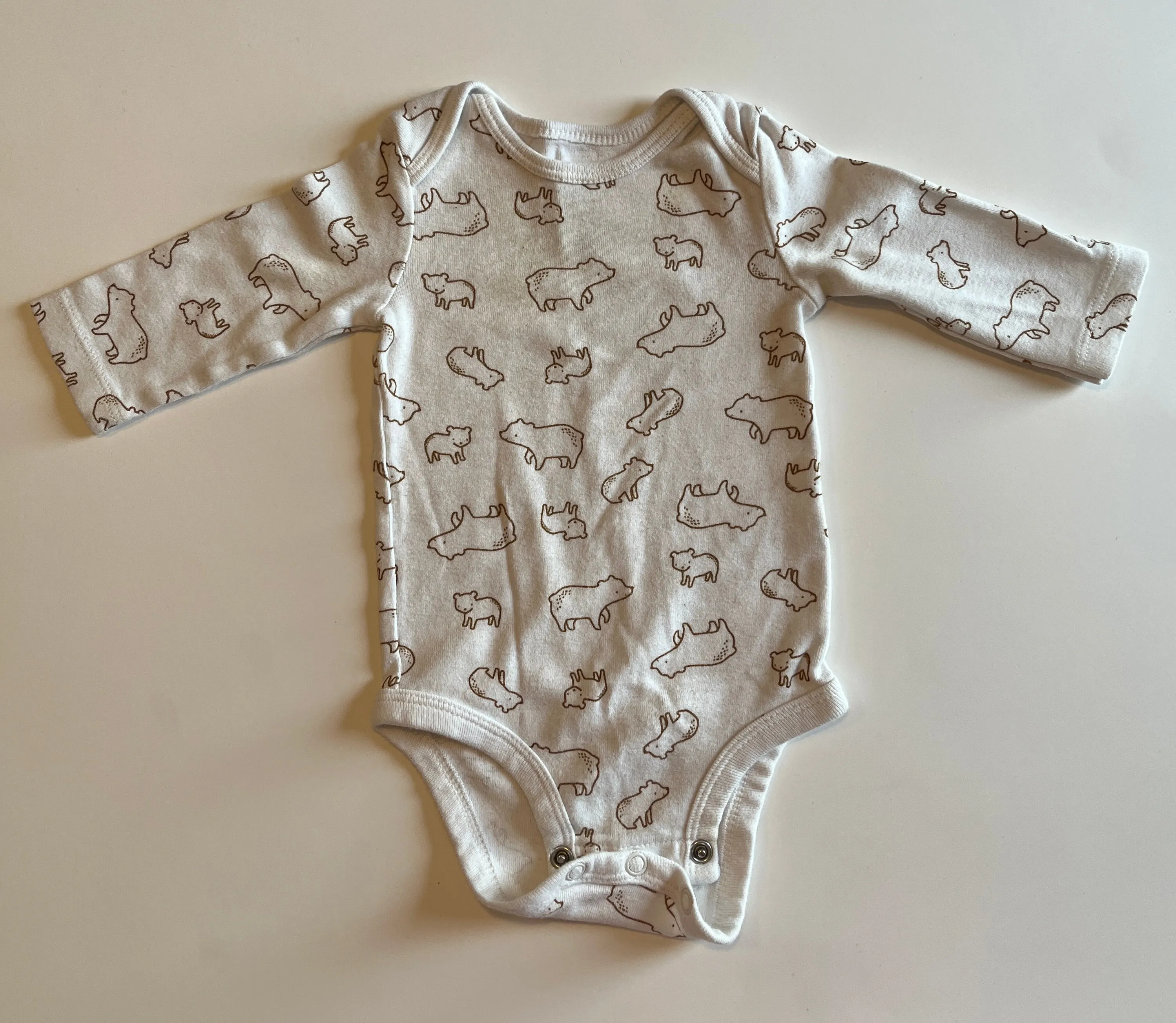 0-3 Long Sleeve Onesies, Kids 3 Month (0-3M)