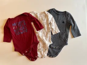 0-3 Long Sleeve Onesies, Kids 3 Month (0-3M)