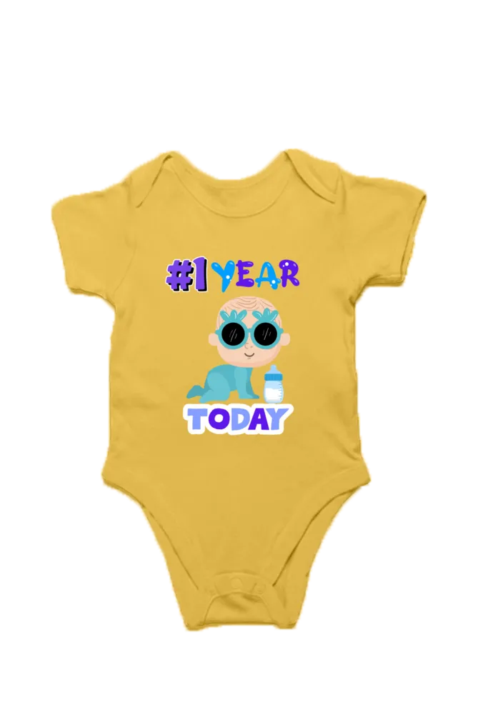 1 Year Celebration : Cool Baby Rompers Printed For Your Baby's Monthly Milestone