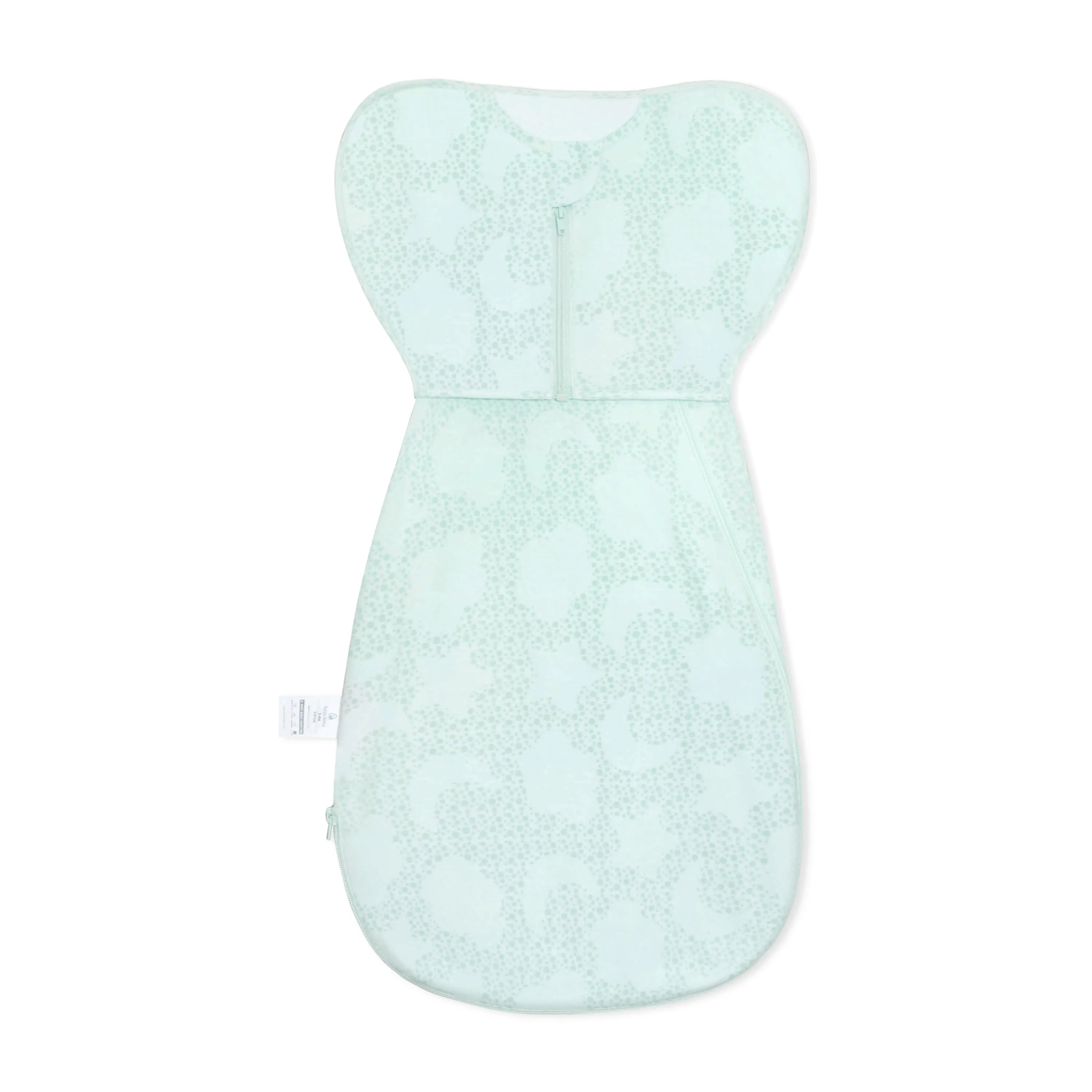 2-in-1 Organic Cotton Zipper Baby Swaddle Up Sack 0.5 TOG - Mint Sky