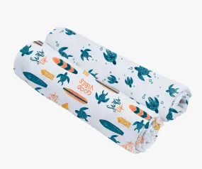 2PK Turtle  Swaddle Blankets