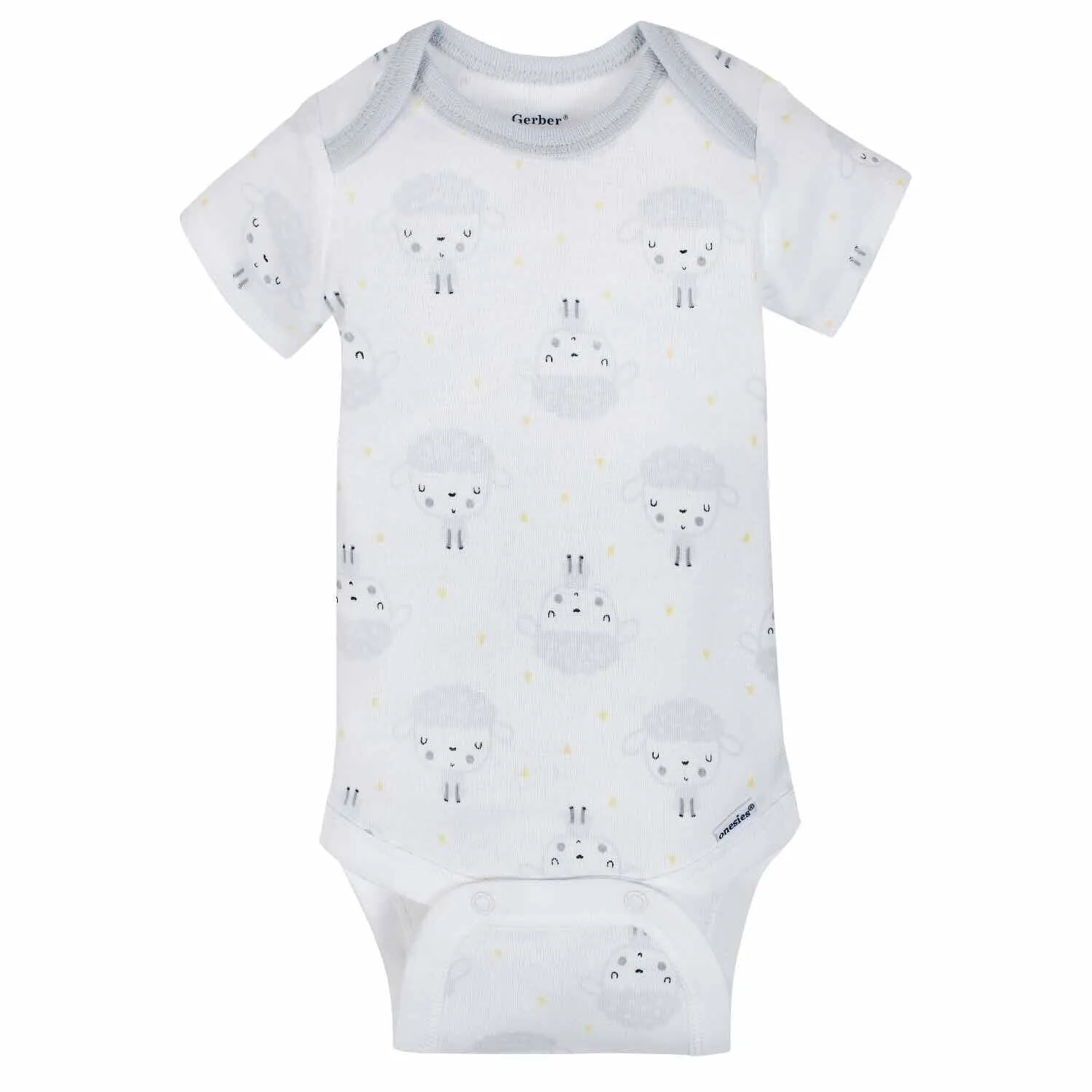 5-Pack Neutral Sheep Short Sleeve Onesies® Bodysuits