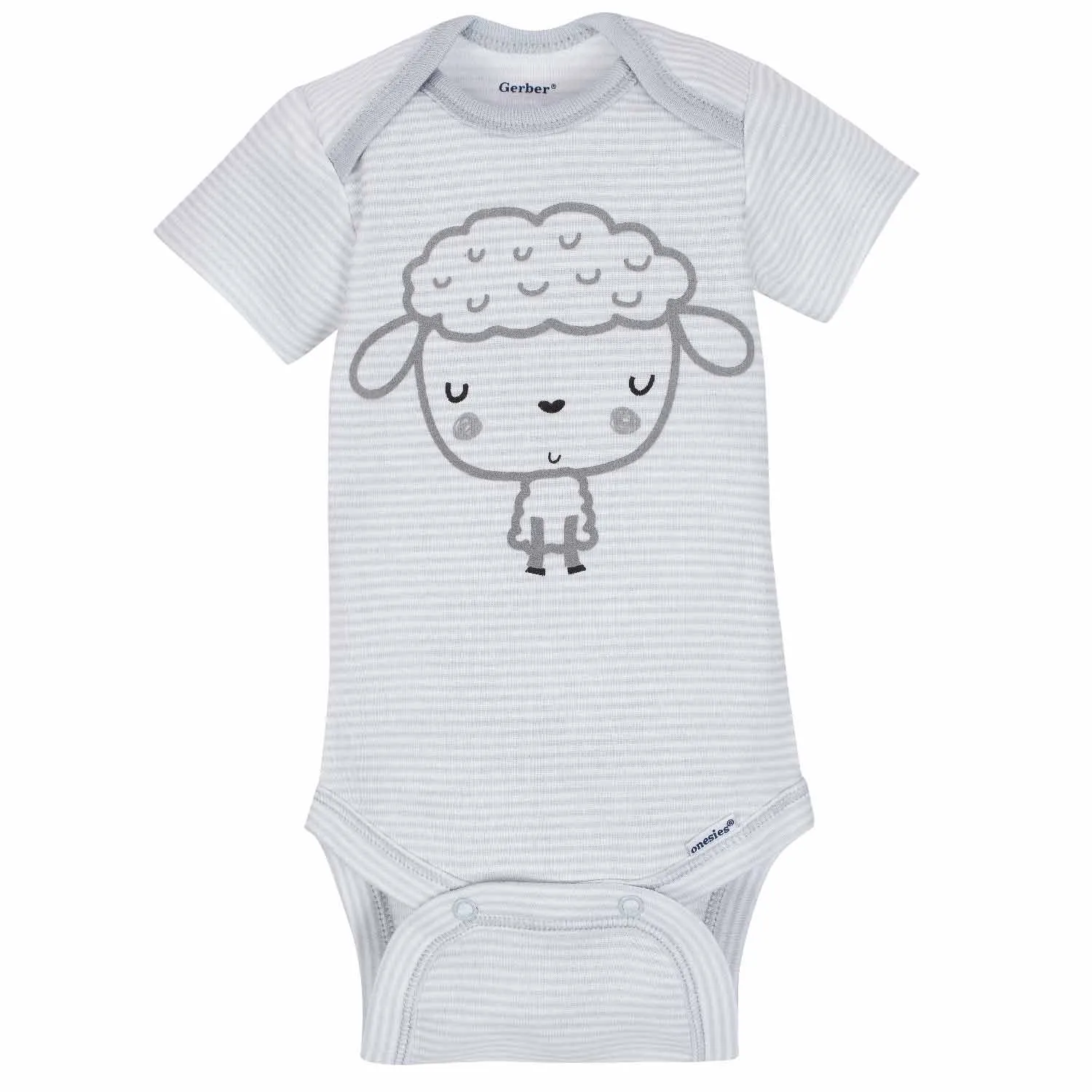 5-Pack Neutral Sheep Short Sleeve Onesies® Bodysuits