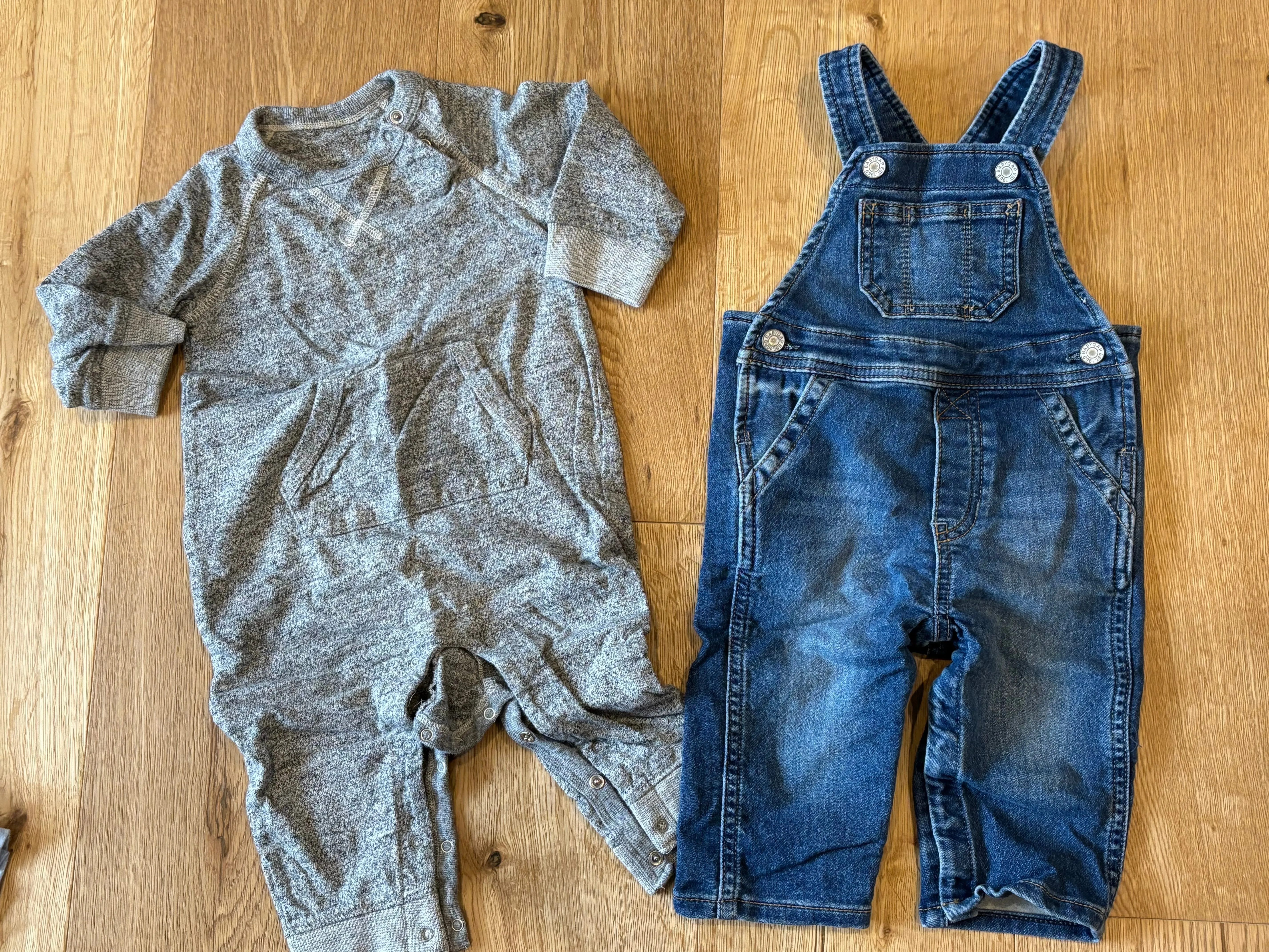 6-12M Boys Romper and Overalls Bundle , Kids 9 Month (6-9M)