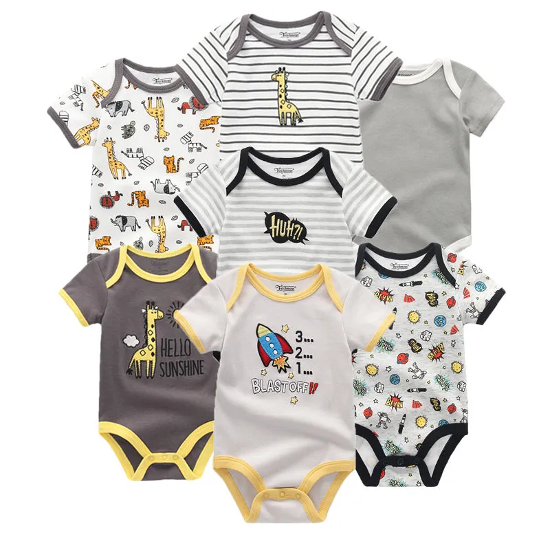 7PCS/LOT Quality Baby Girl Romper