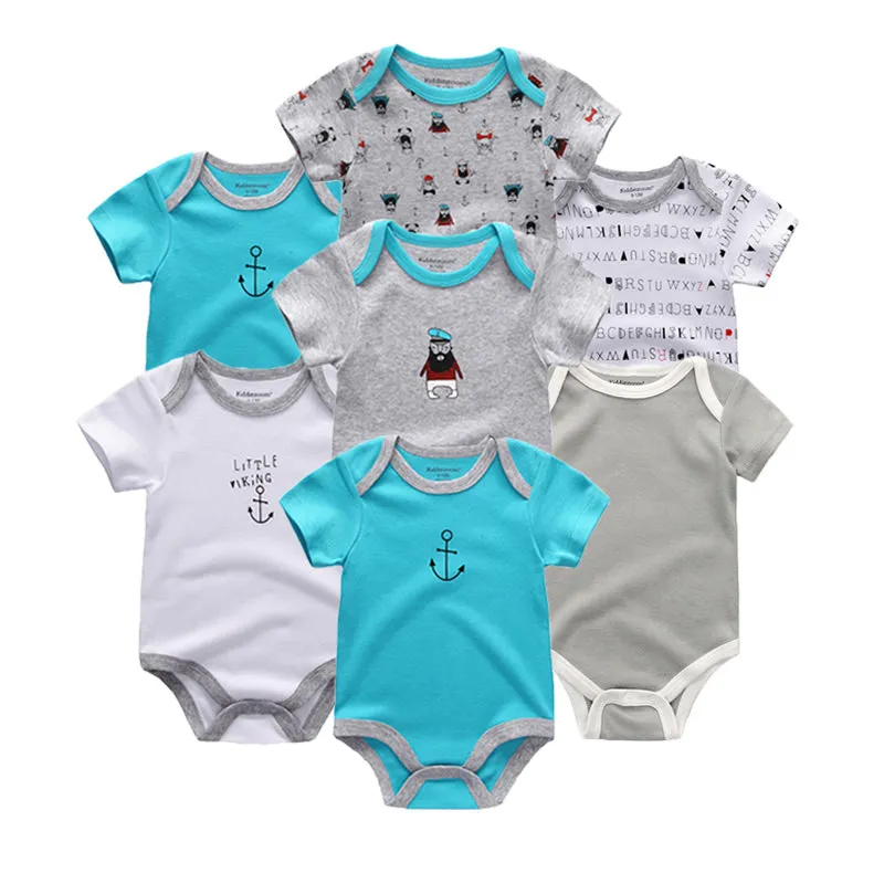 7PCS/LOT Quality Baby Girl Romper