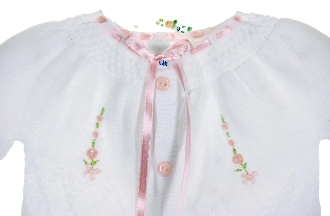 80608 4 piece soft cotton knit "take me home" set preemie & newborn - pink / blue / white