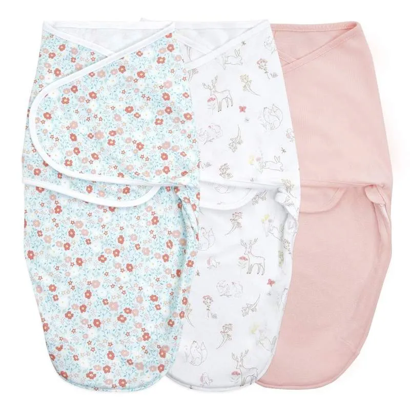 aden   anais essentials wrap swaddle 3 pack - Fairy Tale Flowers 0-3 months