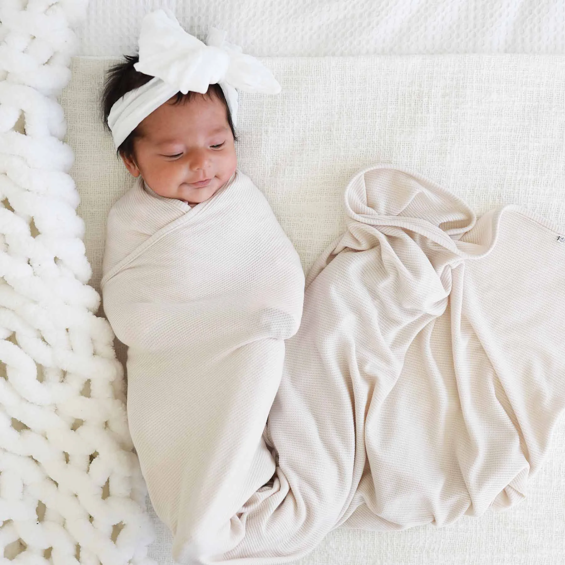All Bamboo Waffle Swaddle Blankets