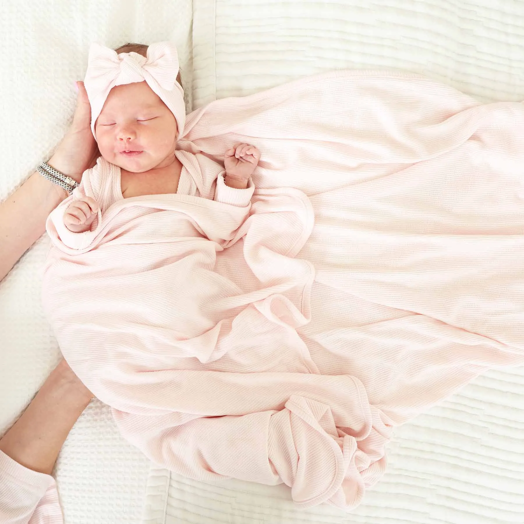 All Bamboo Waffle Swaddle Blankets