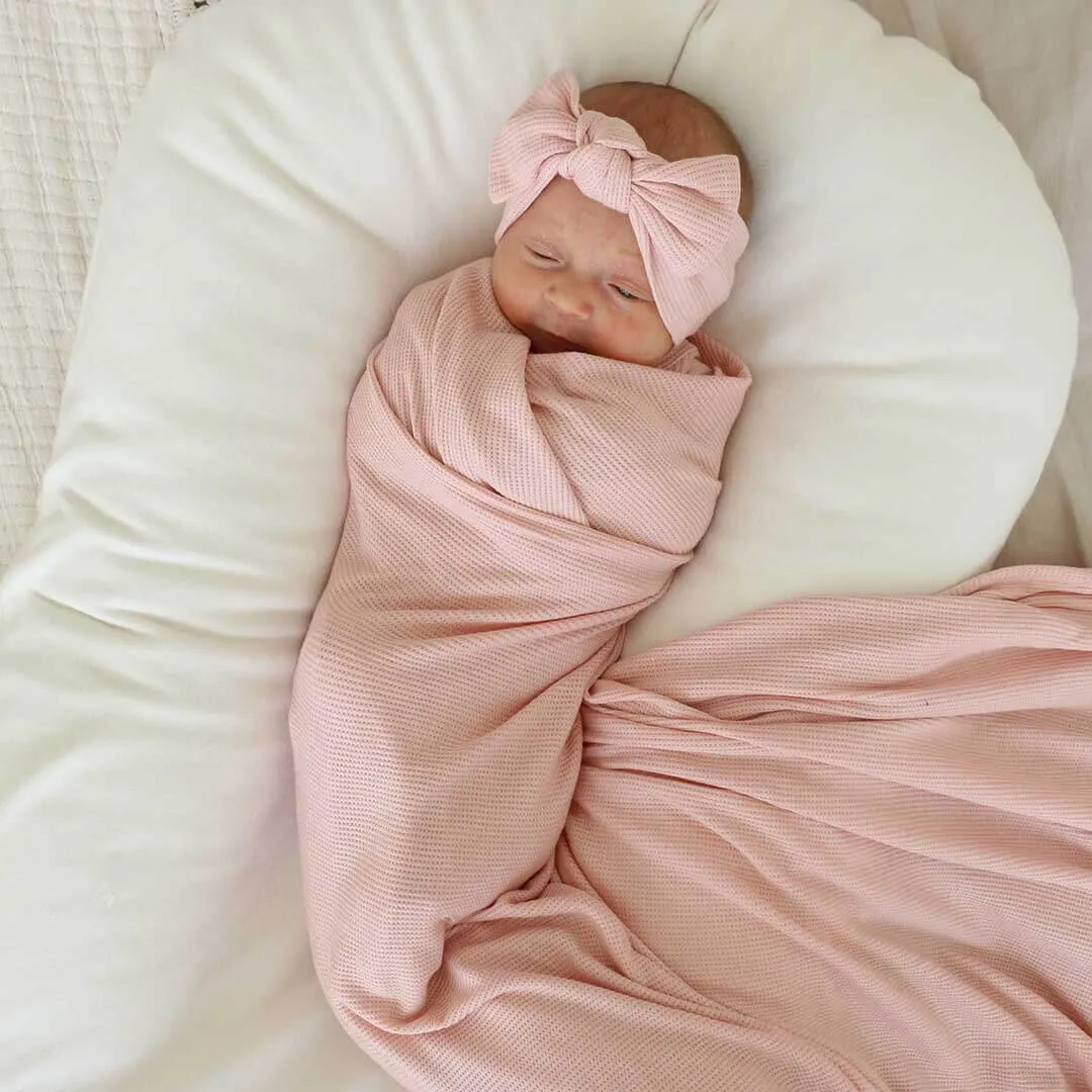 All Bamboo Waffle Swaddle Blankets