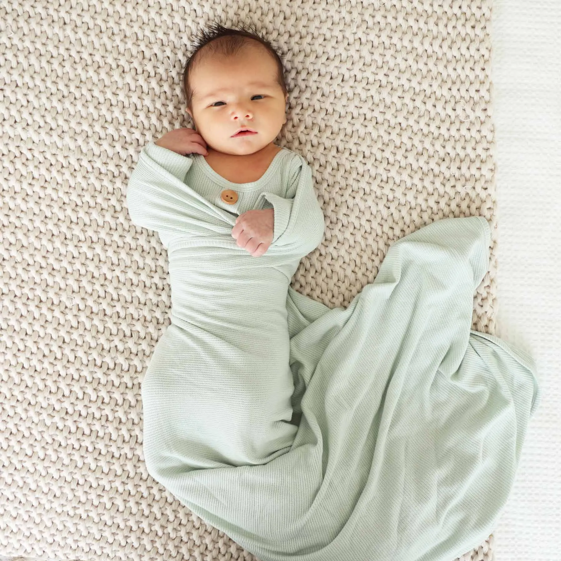 All Bamboo Waffle Swaddle Blankets