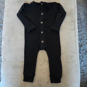 Ampersand Kids Co Romper Waffle Knit 12-18M Organic Cotton Made in Canada, Kids 18 Month (12-18M)