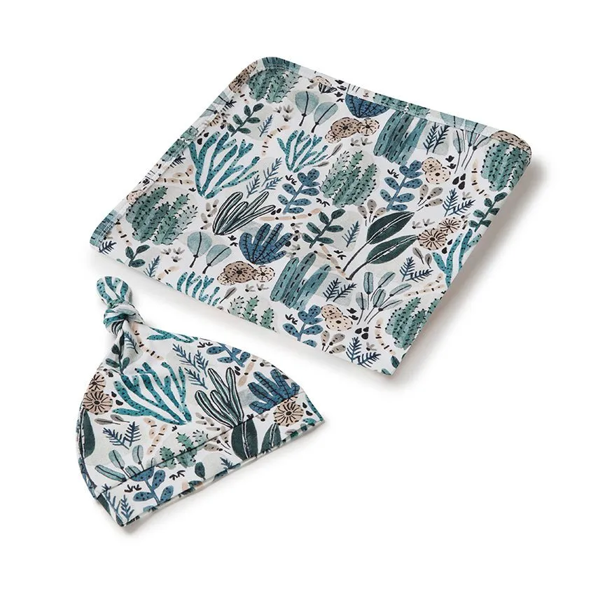 Arizona Organic Jersey Wrap & Beanie Set