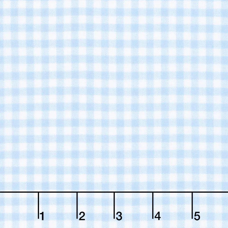 Baby Basics Double Gauze - Gingham Blue Yardage