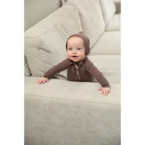 Baby Belinha Mocha 3 Buttons Footie & Hat