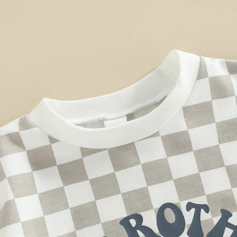 Baby Grid Print Rompers