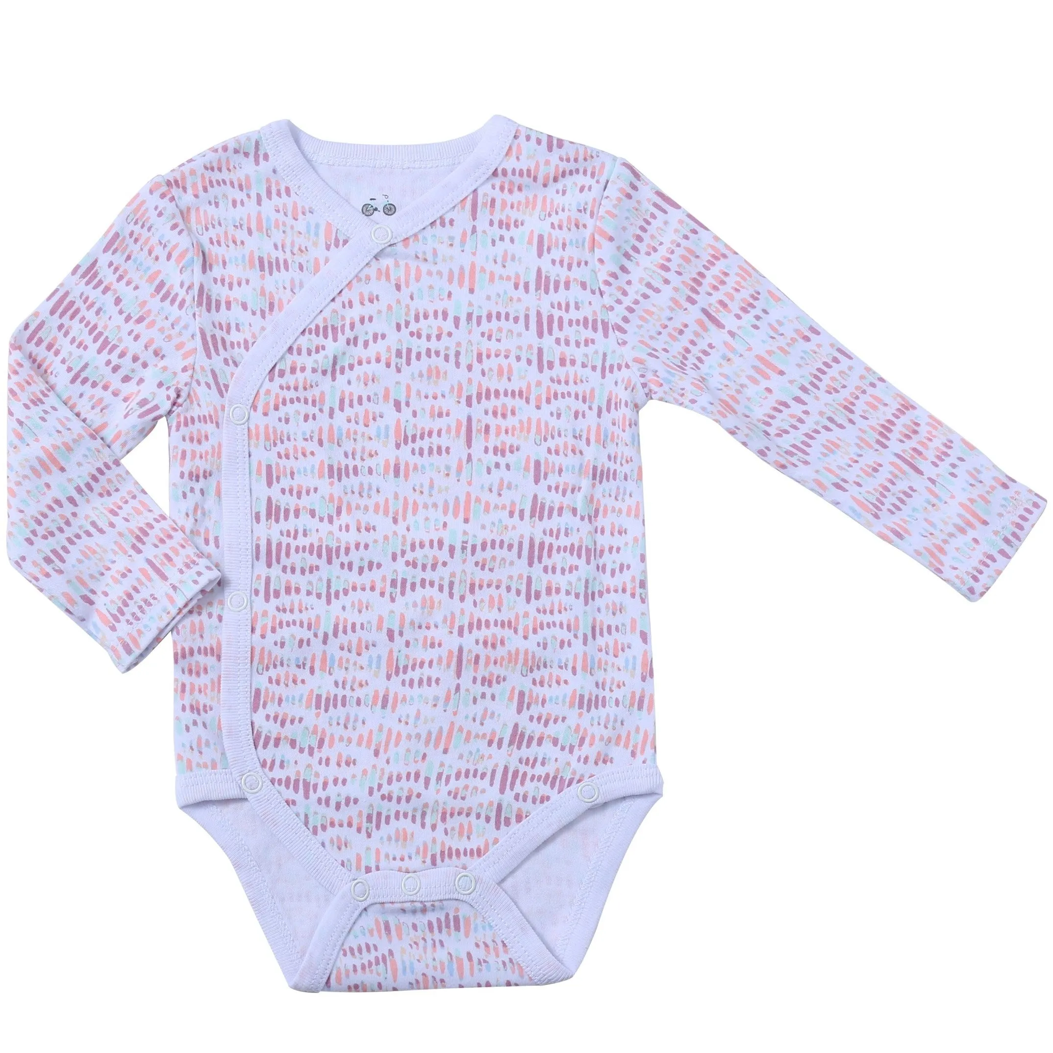 Baby Kimono Side Snap 3 Pc Girl Long Sleeve Bodysuit Set…