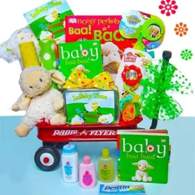 Baby Lullaby Mini Radio Flyer Wagon Gift Basket