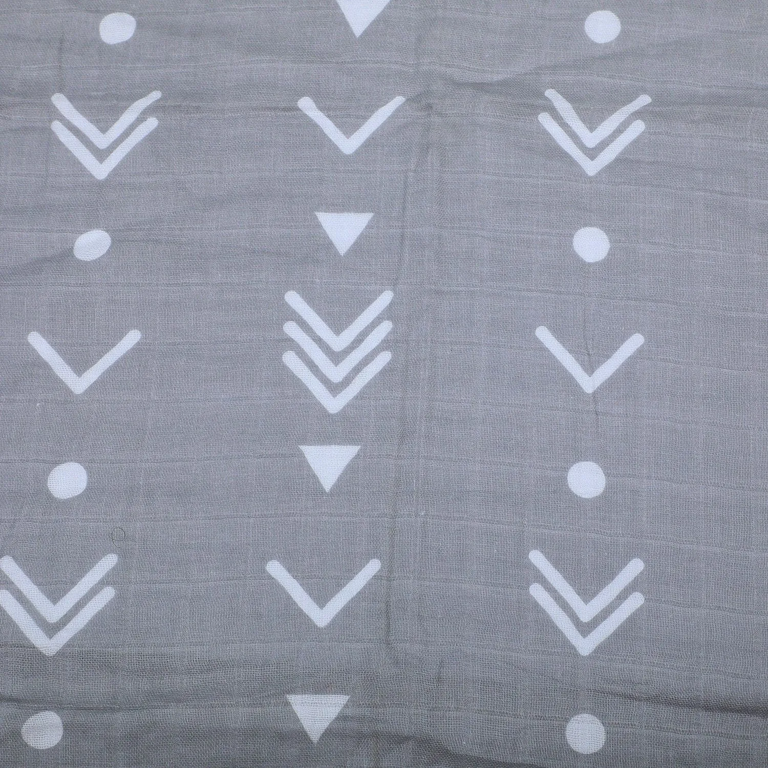 Baby Moo Abstract Print Soft Wrapper Muslin Swaddle - Grey