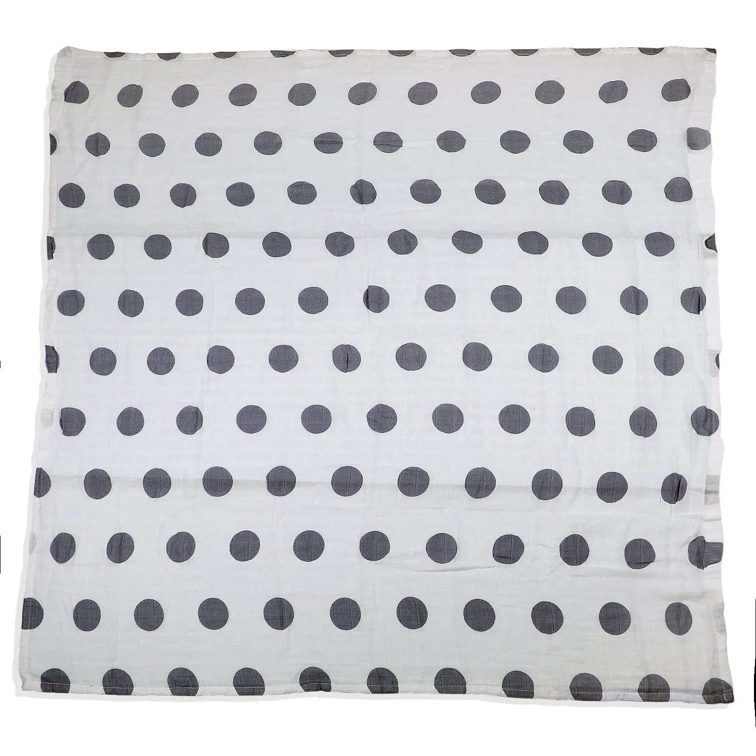 Baby Moo Polka Dots Soft Wrapper Muslin Swaddle - Grey
