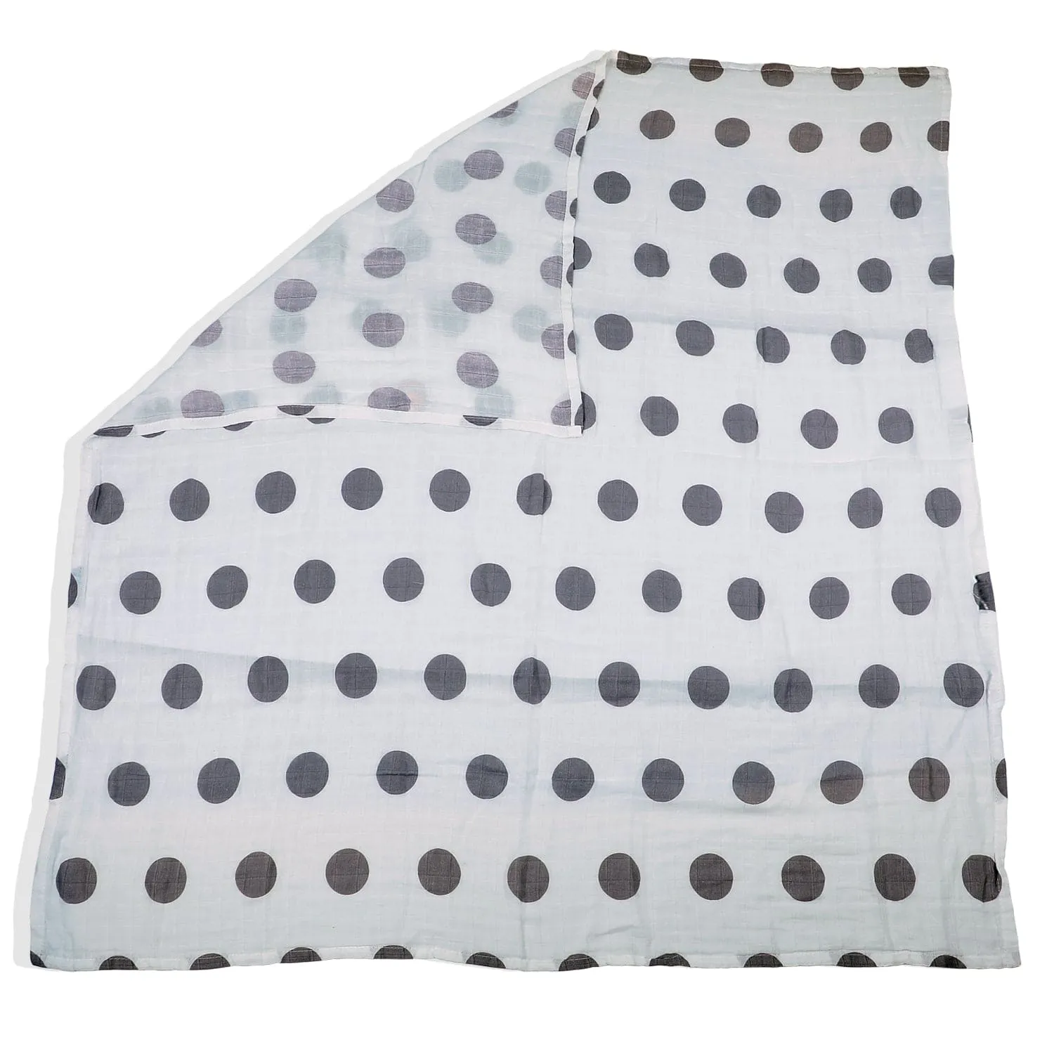 Baby Moo Polka Dots Soft Wrapper Muslin Swaddle - Grey