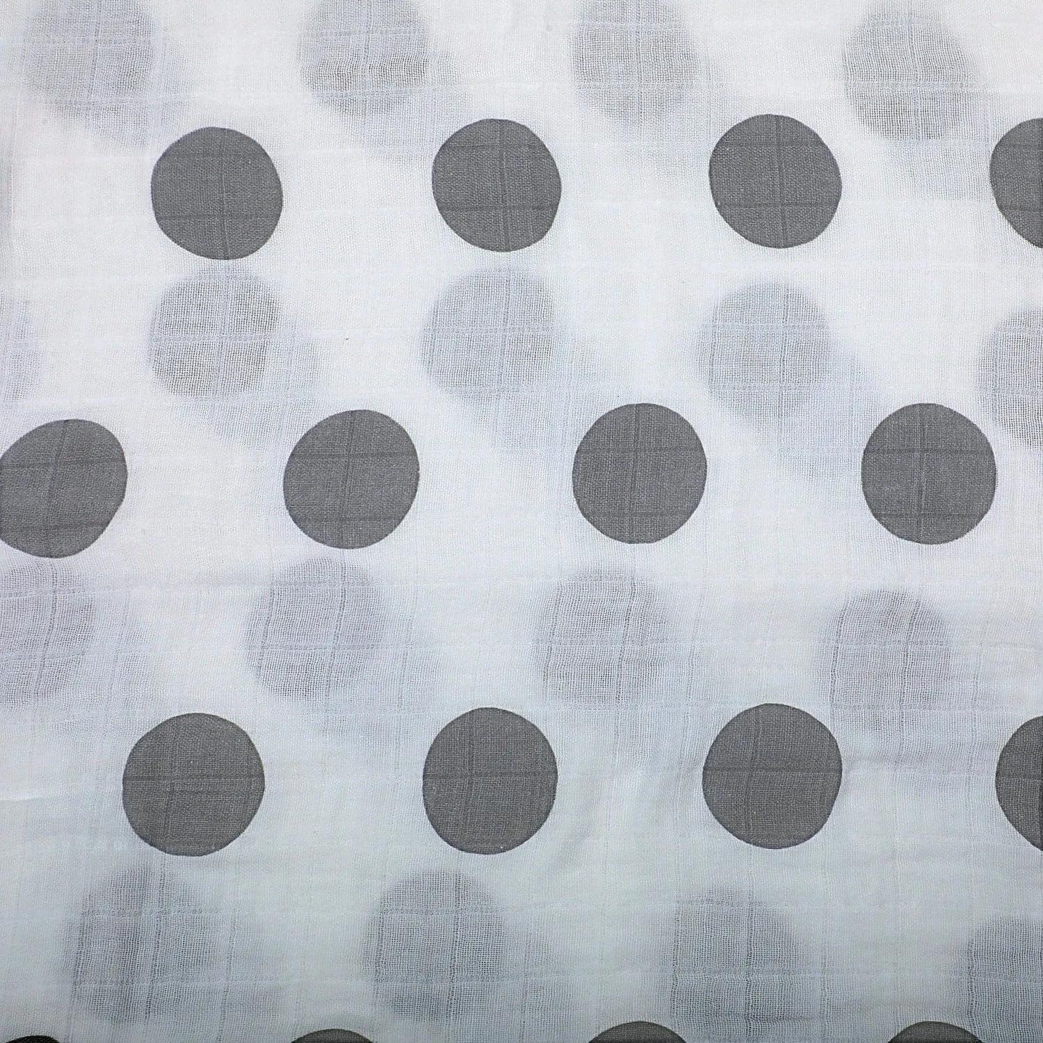 Baby Moo Polka Dots Soft Wrapper Muslin Swaddle - Grey