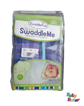 Baby Swaddle Adjustable Infant Wrap In Blue Color