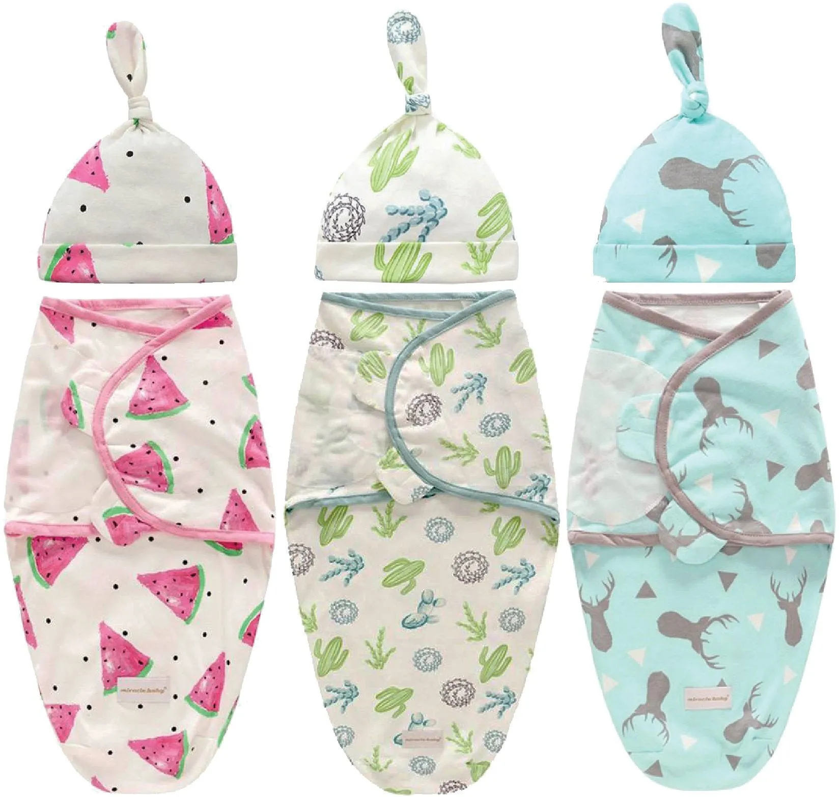 Baby Swaddle Combo - CocoMelon-PolarStag-NatureMe