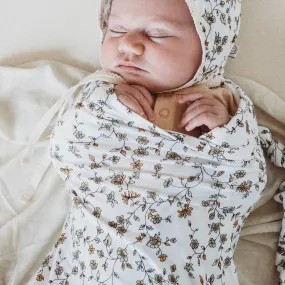 Baby Swaddle/Wrap - Organic Bamboo jersey - Secret Garden