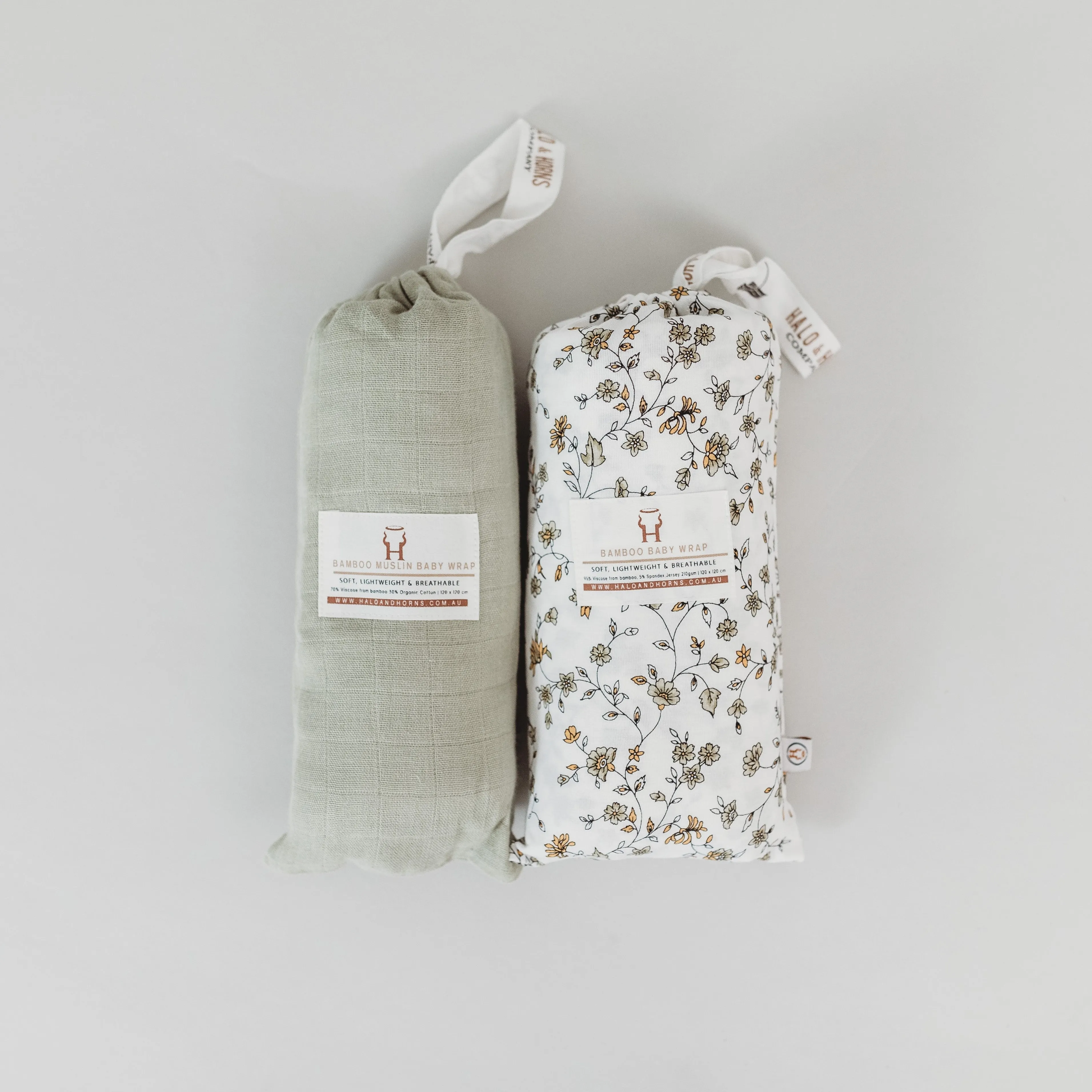 Baby Swaddle/Wrap - Organic Bamboo jersey - Secret Garden