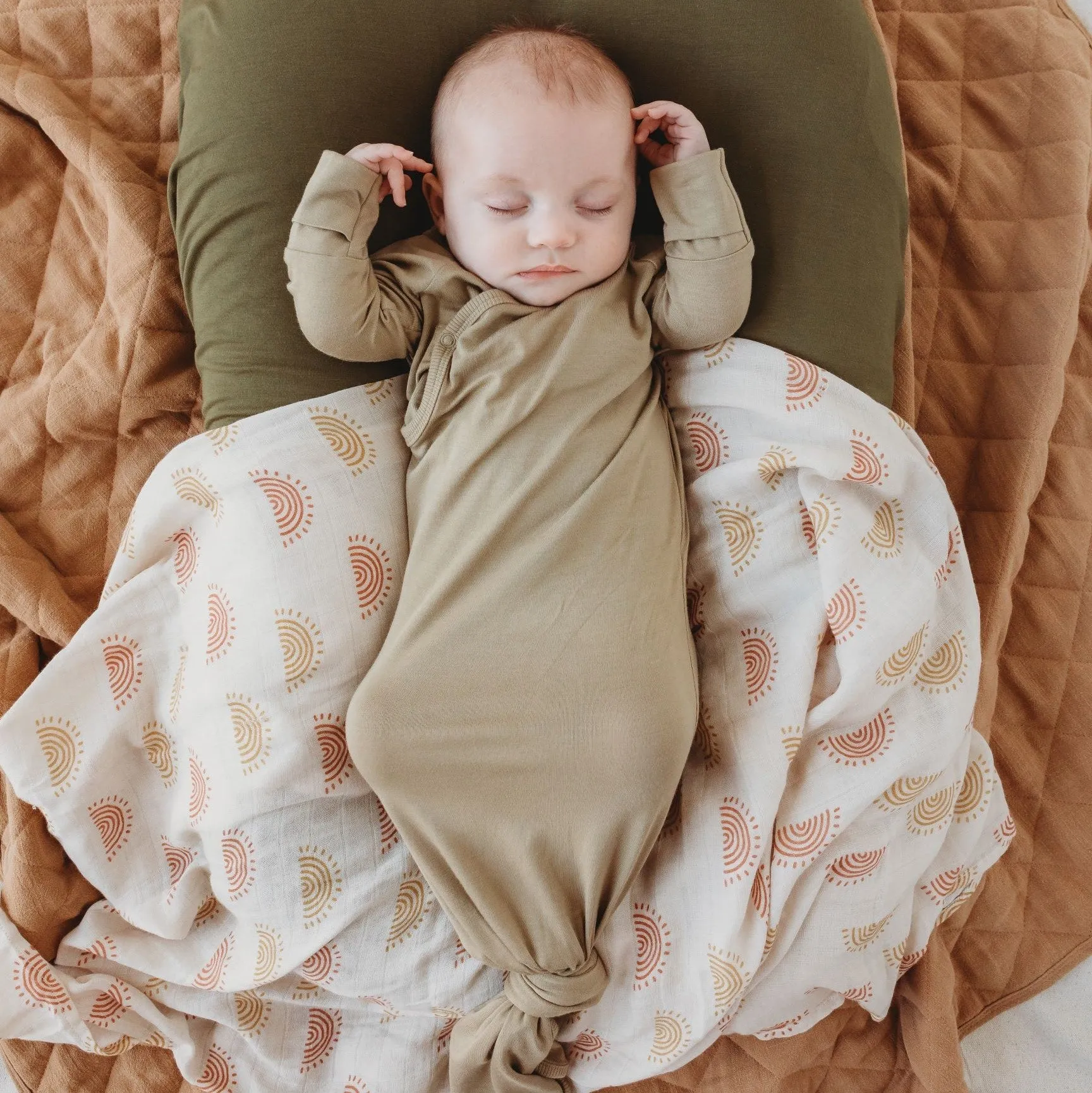 Baby Swaddle/Wrap - Organic Bamboo Muslin - Rainbow
