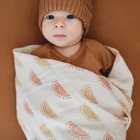 Baby Swaddle/Wrap - Organic Bamboo Muslin - Rainbow