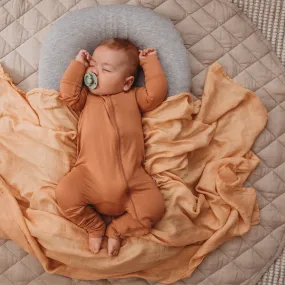 Baby Swaddle/Wrap - Organic Bamboo Muslin - Wheat