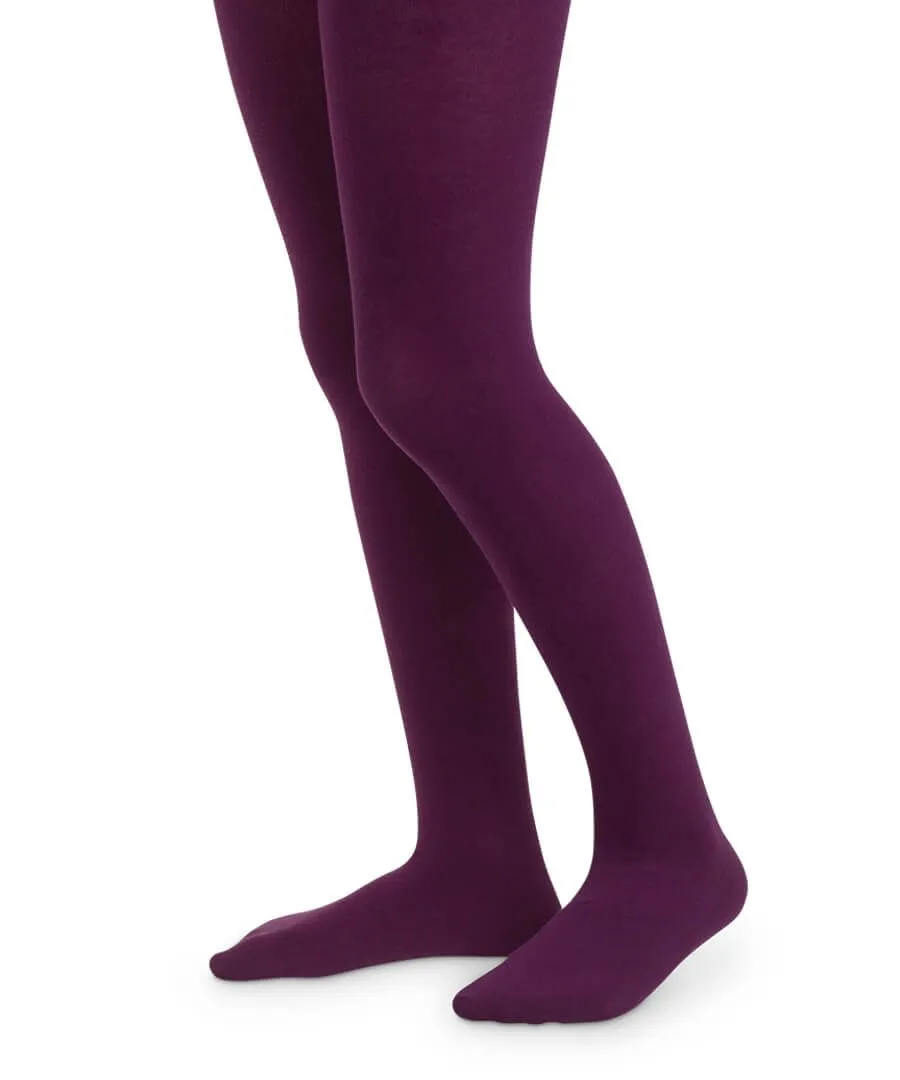Baby Toddler Girls Year Around Plum Pima Cotton Tights * 1-3 Years