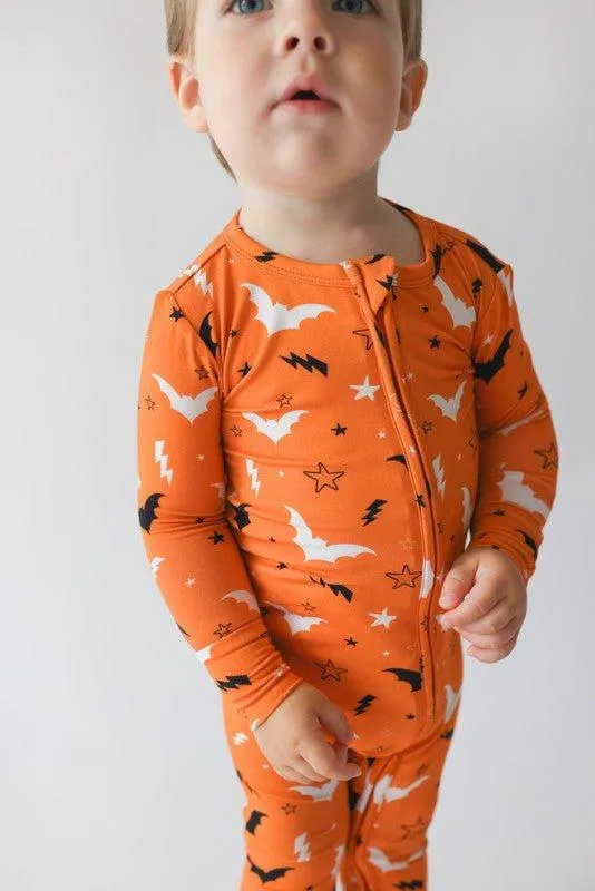 Bamboo Convertible Footie Romper - Hendrix (Bats)