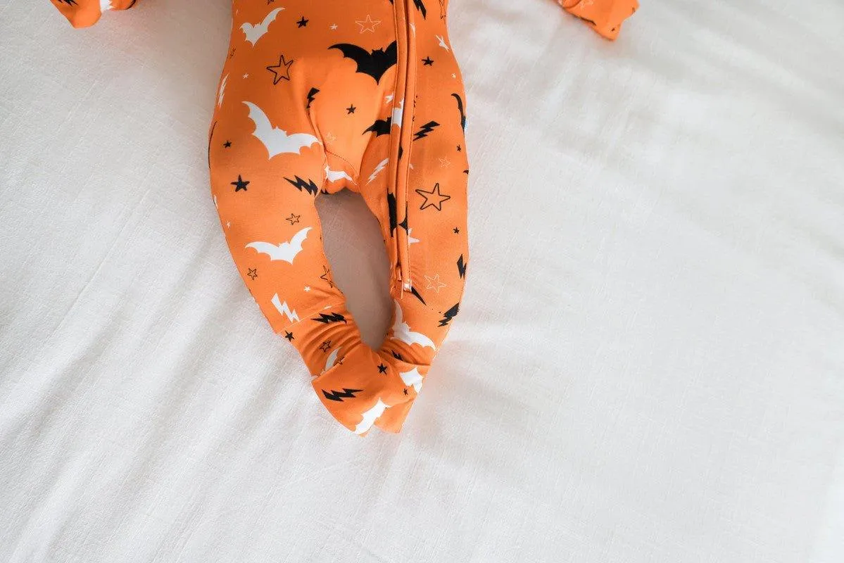 Bamboo Convertible Footie Romper - Hendrix (Bats)