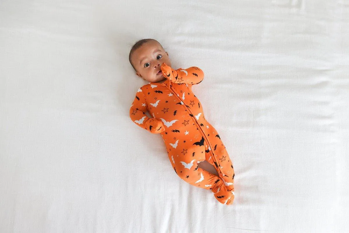 Bamboo Convertible Footie Romper - Hendrix (Bats)