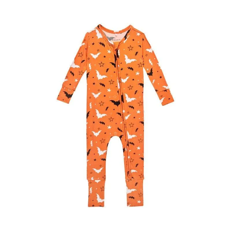 Bamboo Convertible Footie Romper - Hendrix (Bats)
