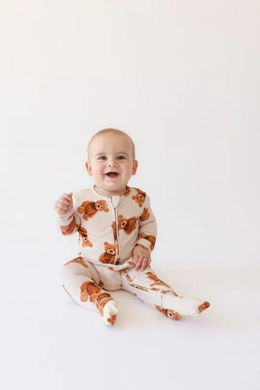 Bamboo Convertible Footie Romper - Teddy Freddy (Bears)