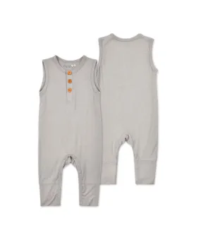 Bamboo Fibre Sleeveless Long Baby Onesie