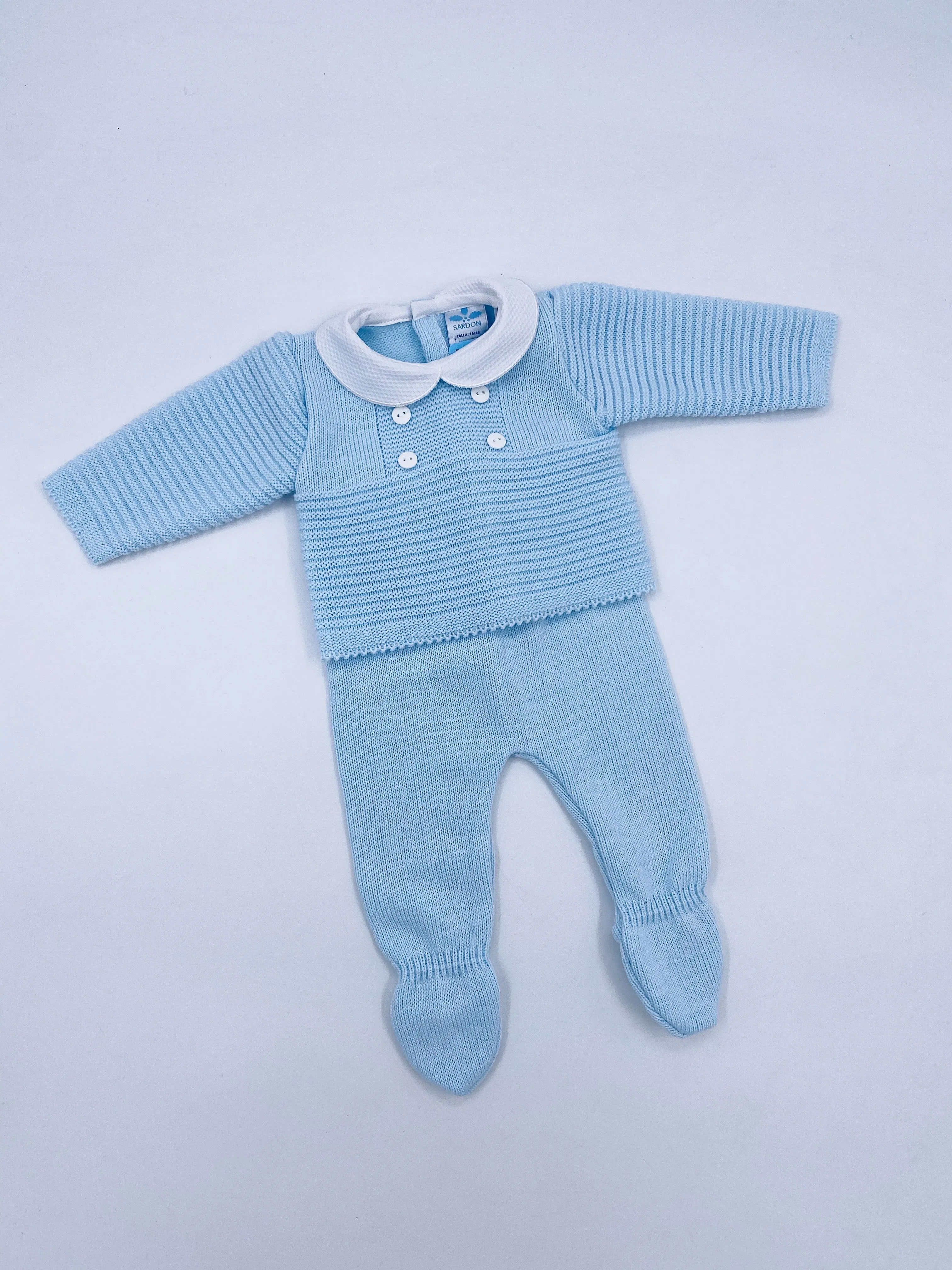 Beautiful Knitted Baby set Baby blue(N207)