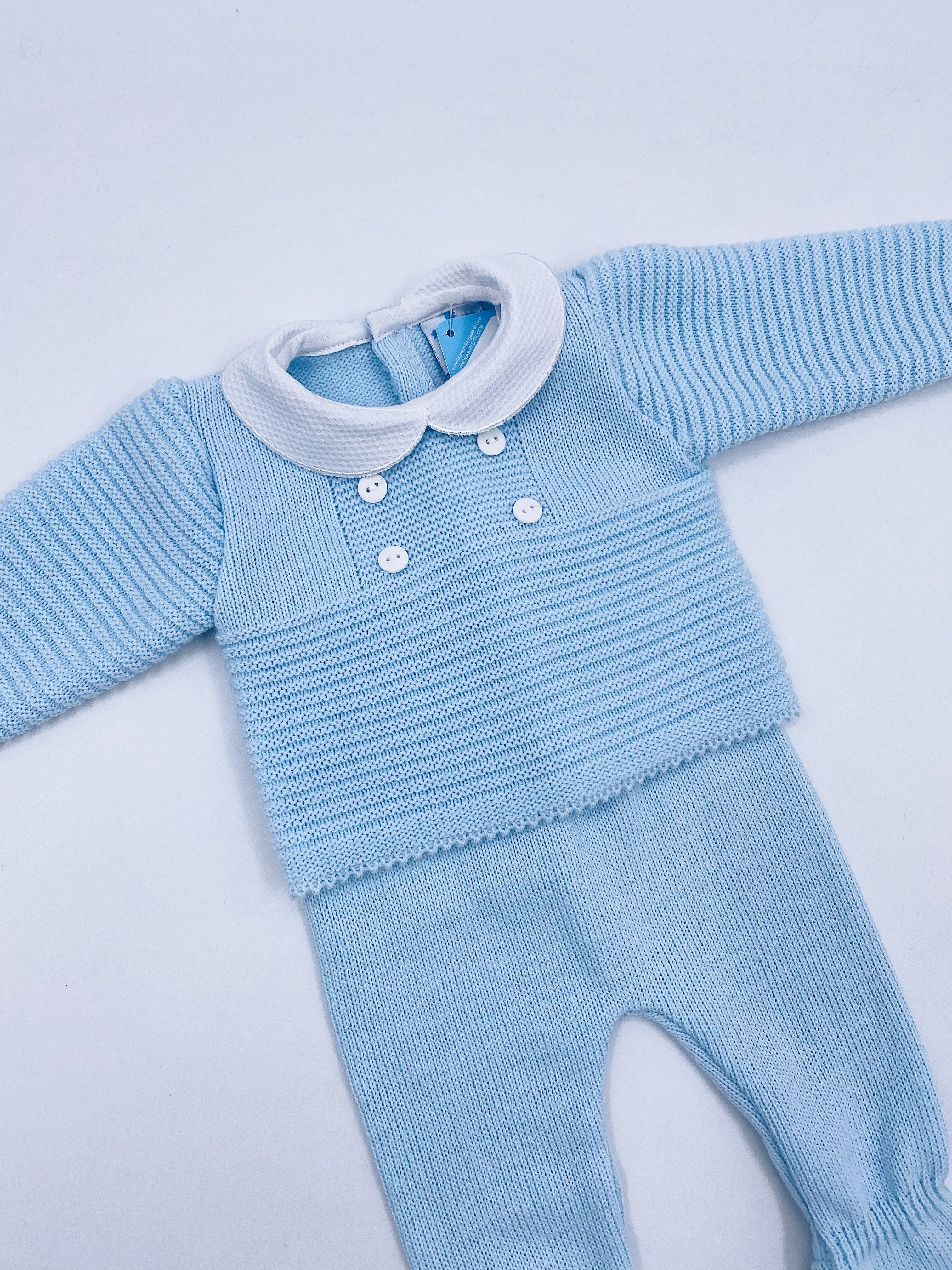 Beautiful Knitted Baby set Baby blue(N207)