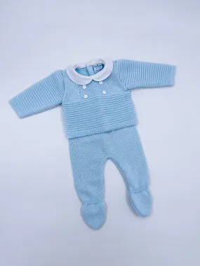 Beautiful Knitted Baby set Baby blue(N207)