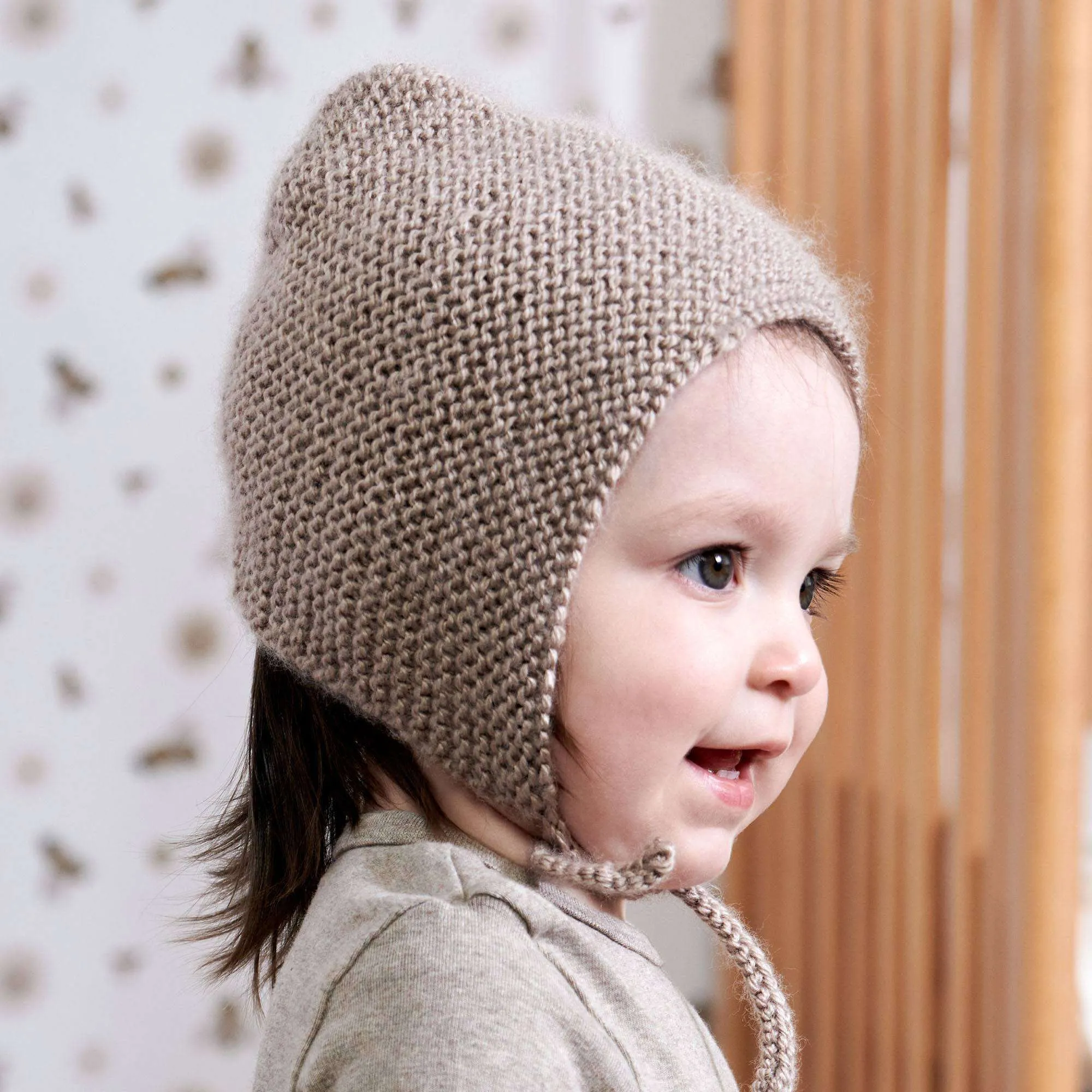 Bernat Beginner Knit Baby Bonnet