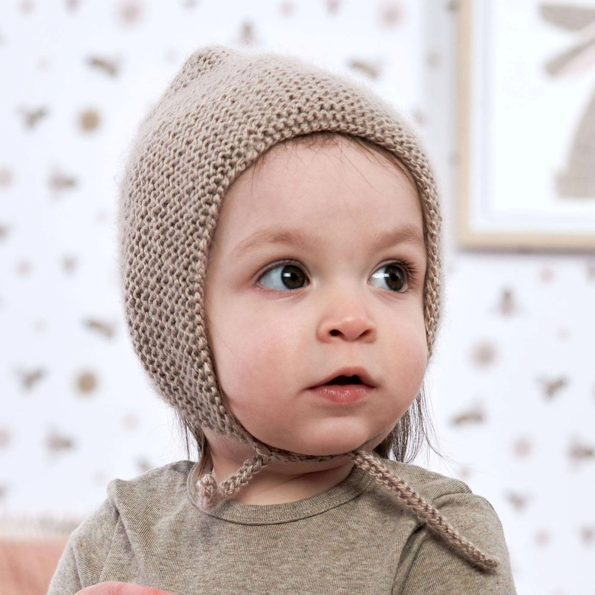 Bernat Beginner Knit Baby Bonnet