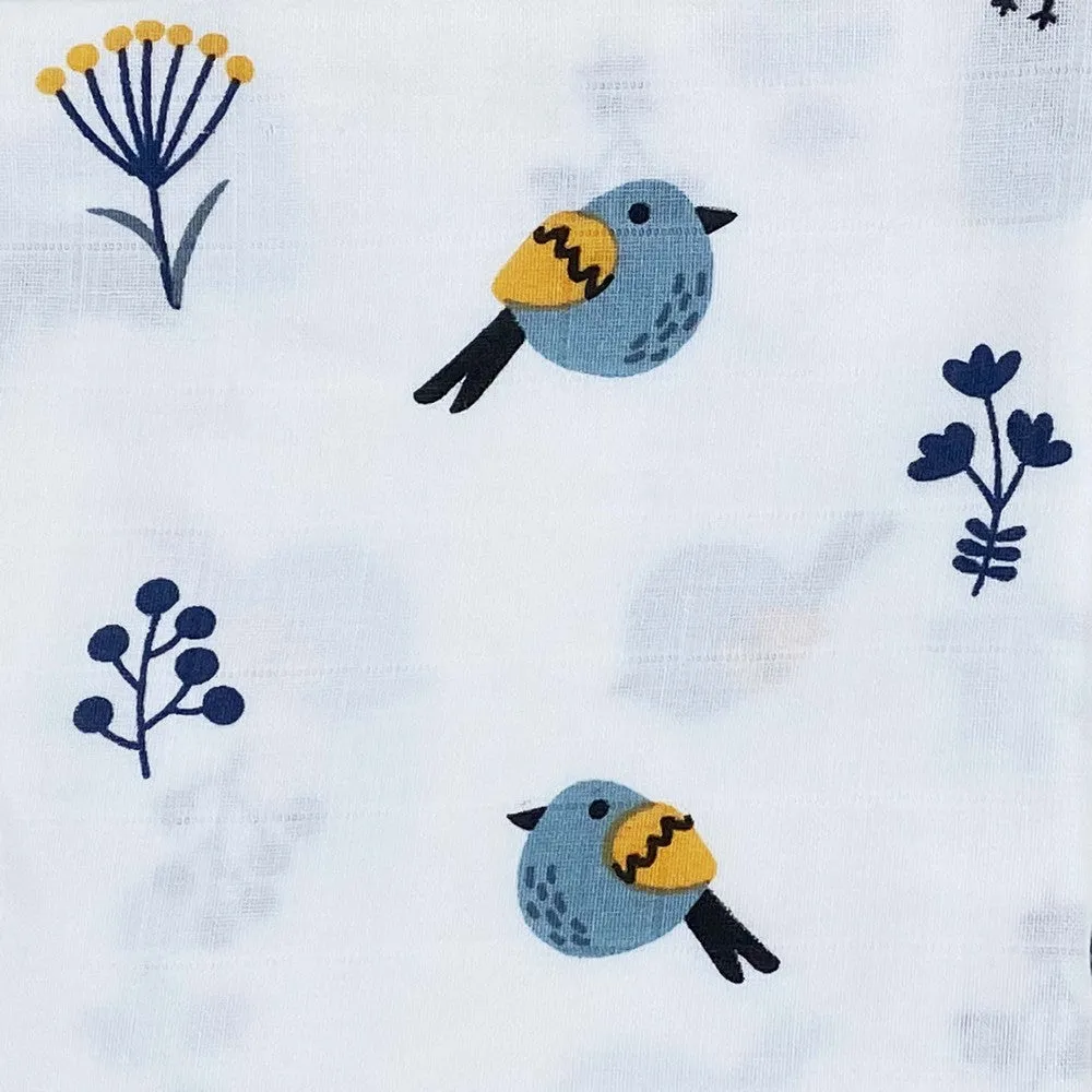 Bird & Flamingo Design Muslin Swaddle Wrap- Pack Of 2
