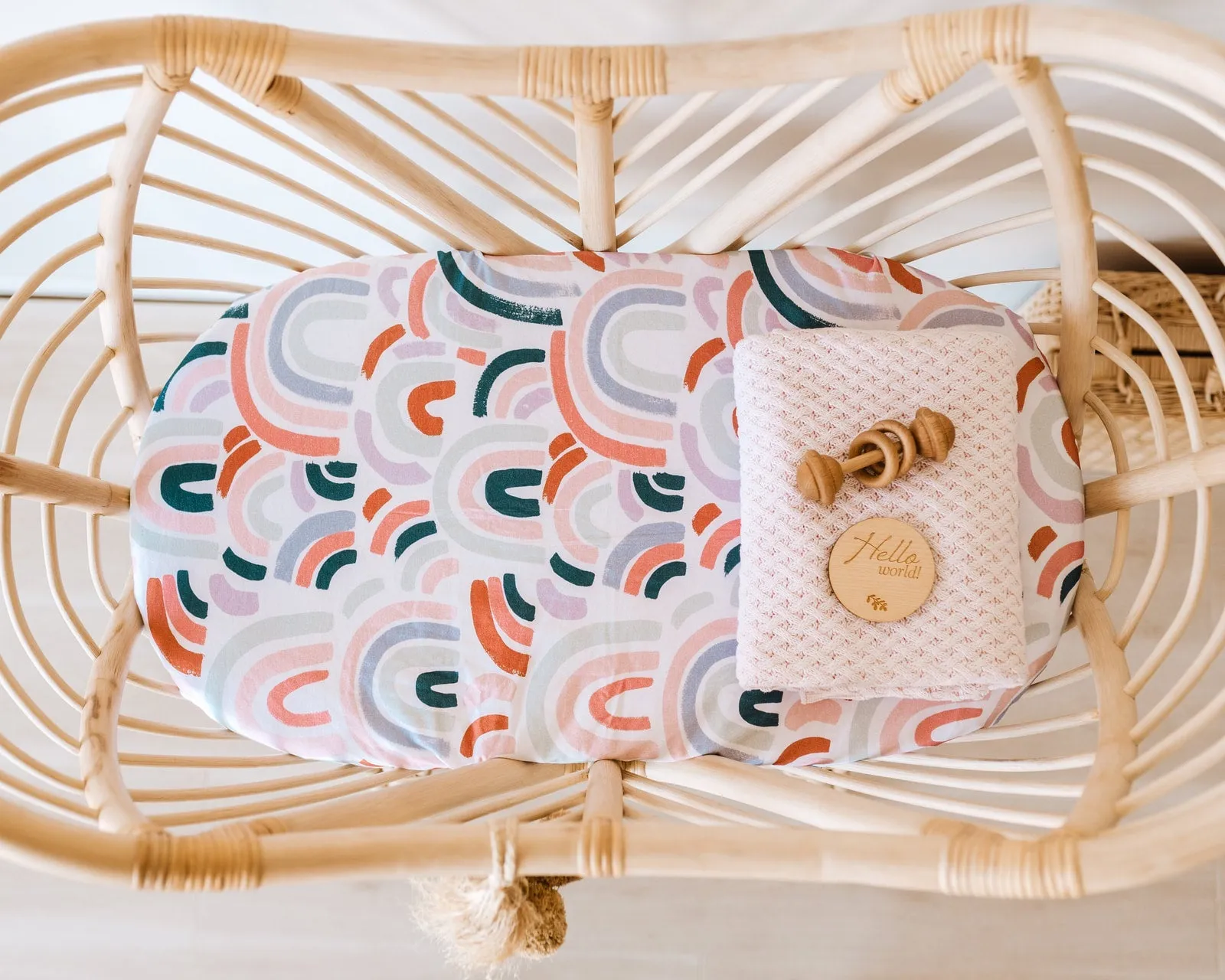 Blush Pink Diamond Knit Baby Blanket