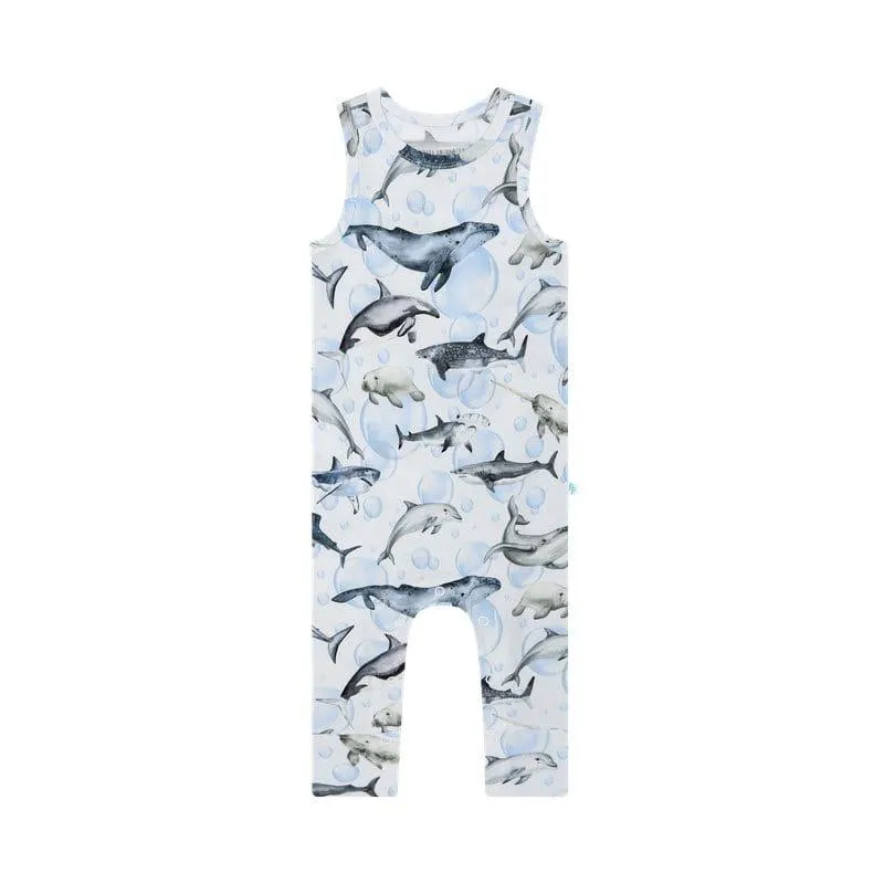 Boy's Bamboo Basic Racerback Romper - Sharkly